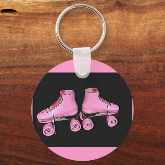 Roller-Skate rosa Schlüsselanhänger (Vorderseite)