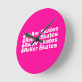 & Roller-Skate Runde Wanduhr (Winkel)