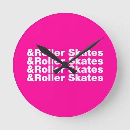 & Roller-Skate Runde Wanduhr (Vorderseite)