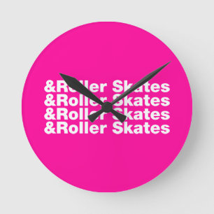 & Roller-Skate Runde Wanduhr