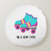 Roller-Skate Rundes Kissen (Vorderseite)
