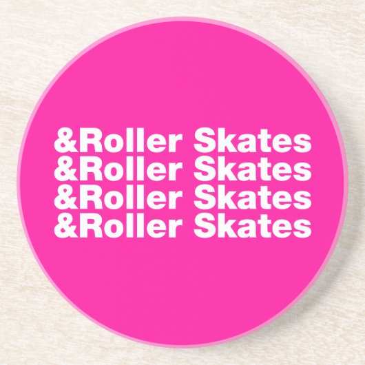 & Roller-Skate Sandstein Untersetzer (Vorne)