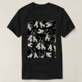 Roller Skate Schwarz-weiß Gold T-Shirt (Design vorne)