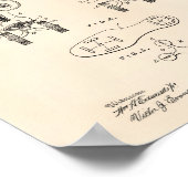 Roller Skate Shoe 1899 Patent Art Old Peper Poster (Ecke)