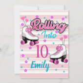 Roller Skate Skaten Custom Geburtstag Einladung (Vorderseite)