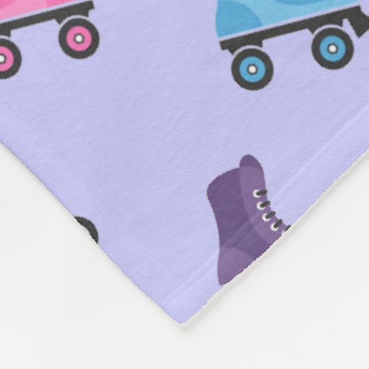 Roller-Skate Skaten Design Fleece Blanket (Ecke)
