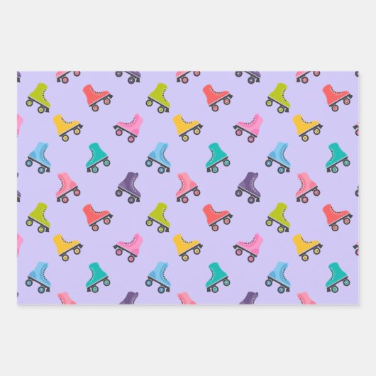 Roller-Skate Skaten Design Geschenkpapier Set (Vorderseite 3)