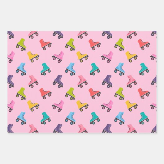Roller-Skate Skaten Design Geschenkpapier Set (Vorderseite 2)
