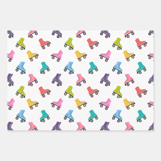 Roller-Skate Skaten Design Geschenkpapier Set (Vorderseite)
