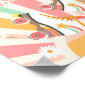 Roller Skate Skaten Retro Groovy Geburtstag Willko Poster (Ecke)