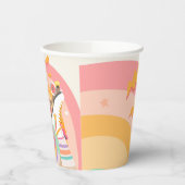 Roller Skate Skaten Retro Groovy Girl Birthday Pa Pappbecher (Links)