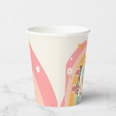 Roller Skate Skaten Retro Groovy Girl Birthday Pa Pappbecher (Rechts)