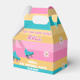 Roller Skate Skaten Retro Regenbogen Geburtstag Geschenkschachtel