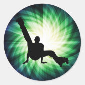 Roller-Skate-Tanzen Runder Aufkleber (Vorderseite)
