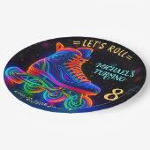 Roller-Skate, Turning 8 Ballon Pappteller (Schrägansicht)