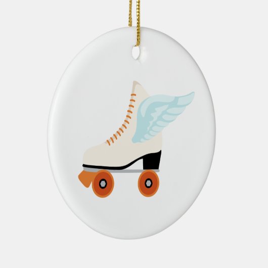 Roller Skate Wing Keramik Ornament (Rechts)