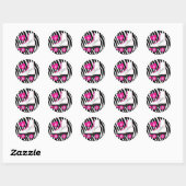Roller Skate Zebra Sticker (Blatt)