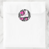 Roller Skate Zebra Sticker (Tasche)