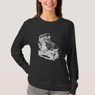 Roller-Skate Zeichnend T-Shirt