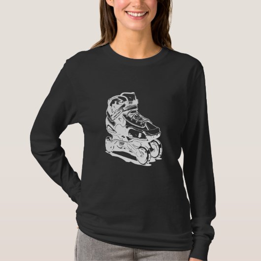 Roller-Skate Zeichnend T-Shirt (Vorderseite)