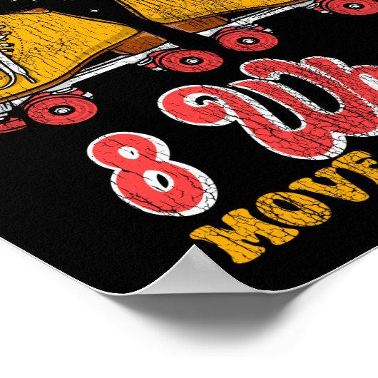 Roller Skaten 4 Räder bewegen das Gehäuse 8 Räder Poster (Ecke)