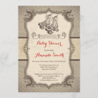 Roller Skaten Baby Dusche Einladung Vintag