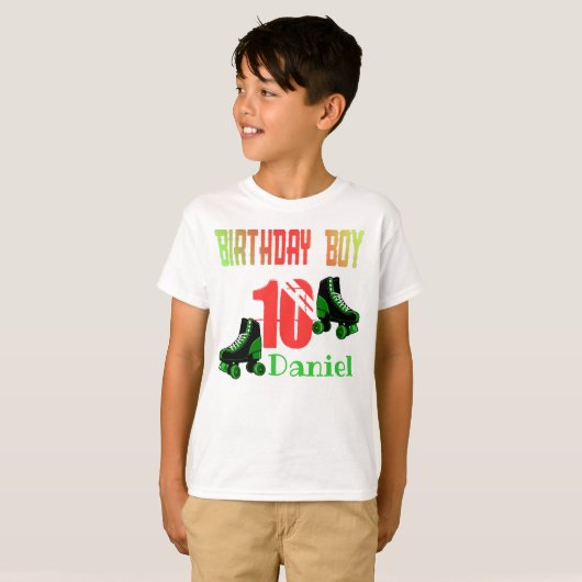 Roller Skaten Birthday Boy Family Matching T-Shirt (Vorne ganz)