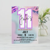 Roller Skaten Birthday Einladung (Stehend Vorderseite)