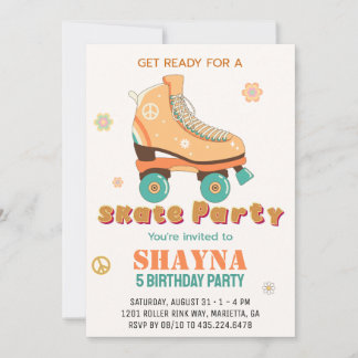 Roller Skaten Birthday Einladung