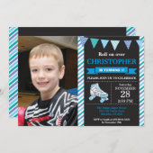 Roller Skaten Birthday Einladung Geburtstagsparty (Vorne/Hinten)