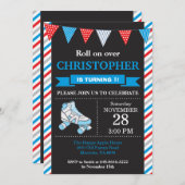 Roller Skaten Birthday Einladung Geburtstagsparty (Vorne/Hinten)