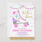 Roller Skaten Birthday Einladung Skaten Party (Vorderseite)