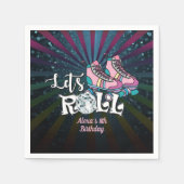 Roller Skaten Birthday Napkin - Custom Serviette (Vorderseite)