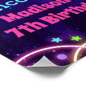 Roller Skaten Birthday Party Begrüßungszeichen Poster (Ecke)