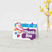 Roller Skaten Birthday Party Danke Notizen (Gelbe Blume)