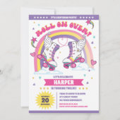 Roller Skaten Birthday Party Einladung (Vorderseite)