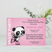 Roller Skaten Birthday Party Einladung (Stehend Vorderseite)