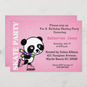 Roller Skaten Birthday Party Einladung (Vorne/Hinten)