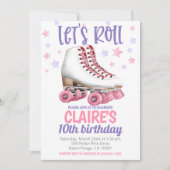 Roller Skaten Birthday Party Einladung (Vorderseite)