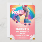 Roller Skaten Birthday Party Einladung (Vorderseite)