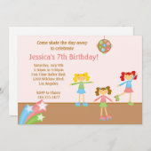 Roller Skaten Birthday Party Einladung (Vorne/Hinten)