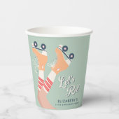 Roller Skaten Birthday Party Pappbecher (Vorderseite)