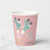 Roller Skaten Birthday Party Pappbecher (Rückseite)