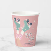 Roller Skaten Birthday Party Pappbecher (Vorderseite)