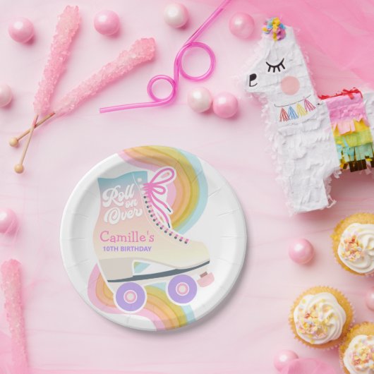 Roller Skaten Birthday Party Pappteller (Party)
