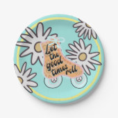 Roller Skaten Birthday Party Pappteller (Vorderseite)