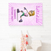 Roller Skaten Birthday Party Pink Banner (InSitu)
