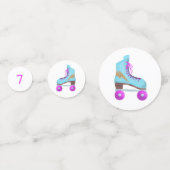 Roller Skaten Birthday Party Pink und Gold Konfetti (Vorderseiten)