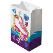 Roller Skaten Birthday Party Roller Rink Geschenkt Mittlere Geschenktüte (Rückseite Schrägansicht)