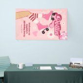 Roller Skaten Birthday Party Vinyl Banner (Messeveranstaltung)